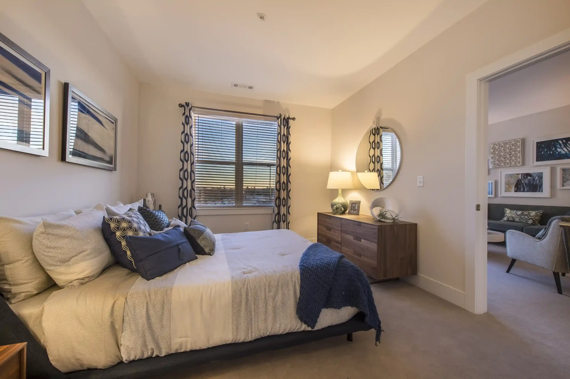 Bedroom with large window